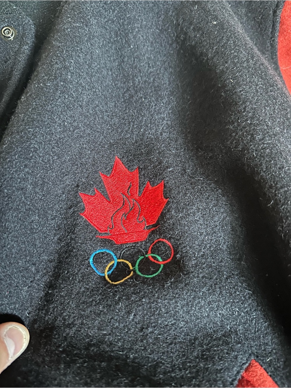 Vintage Team Canada Olympics Varsity Jacket Cocoa Valley Large - Picture 5 of 8